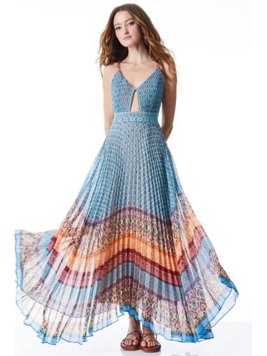 Alice + Olivia Dresses & Skirts - Alice + Olivia Gloria Sunshower Stripe Multi Maxi Dress size 6 NWT $660